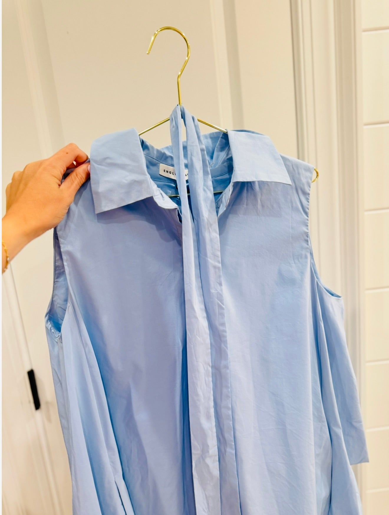 Blue Bow Dress-English Factory-S