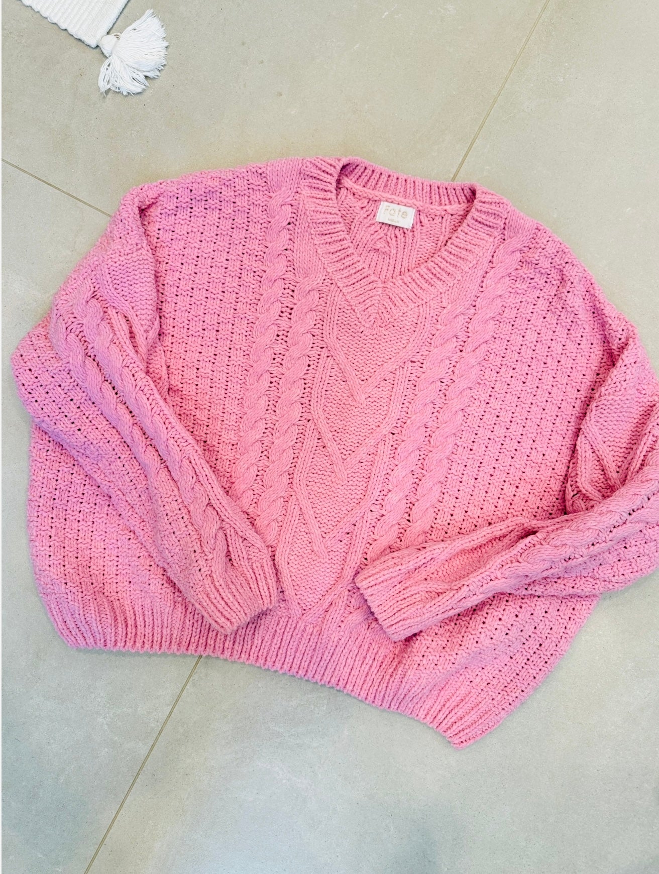 Cable Sweater-M