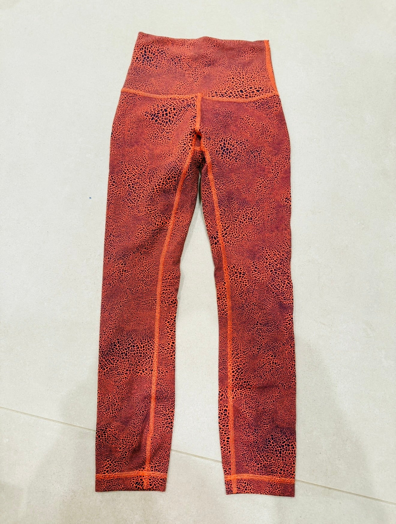 Orange and Black Lululemon Leggings-0