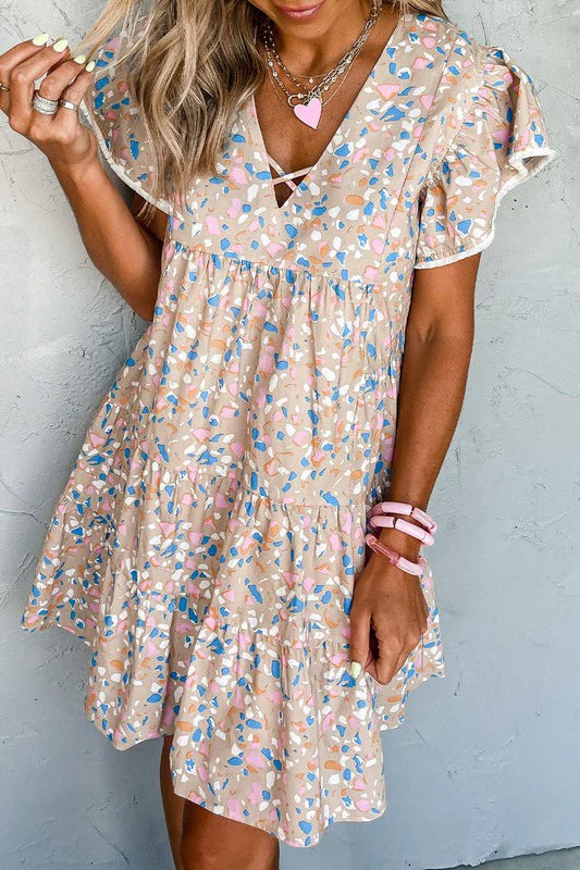 Printed Dress-THML-L