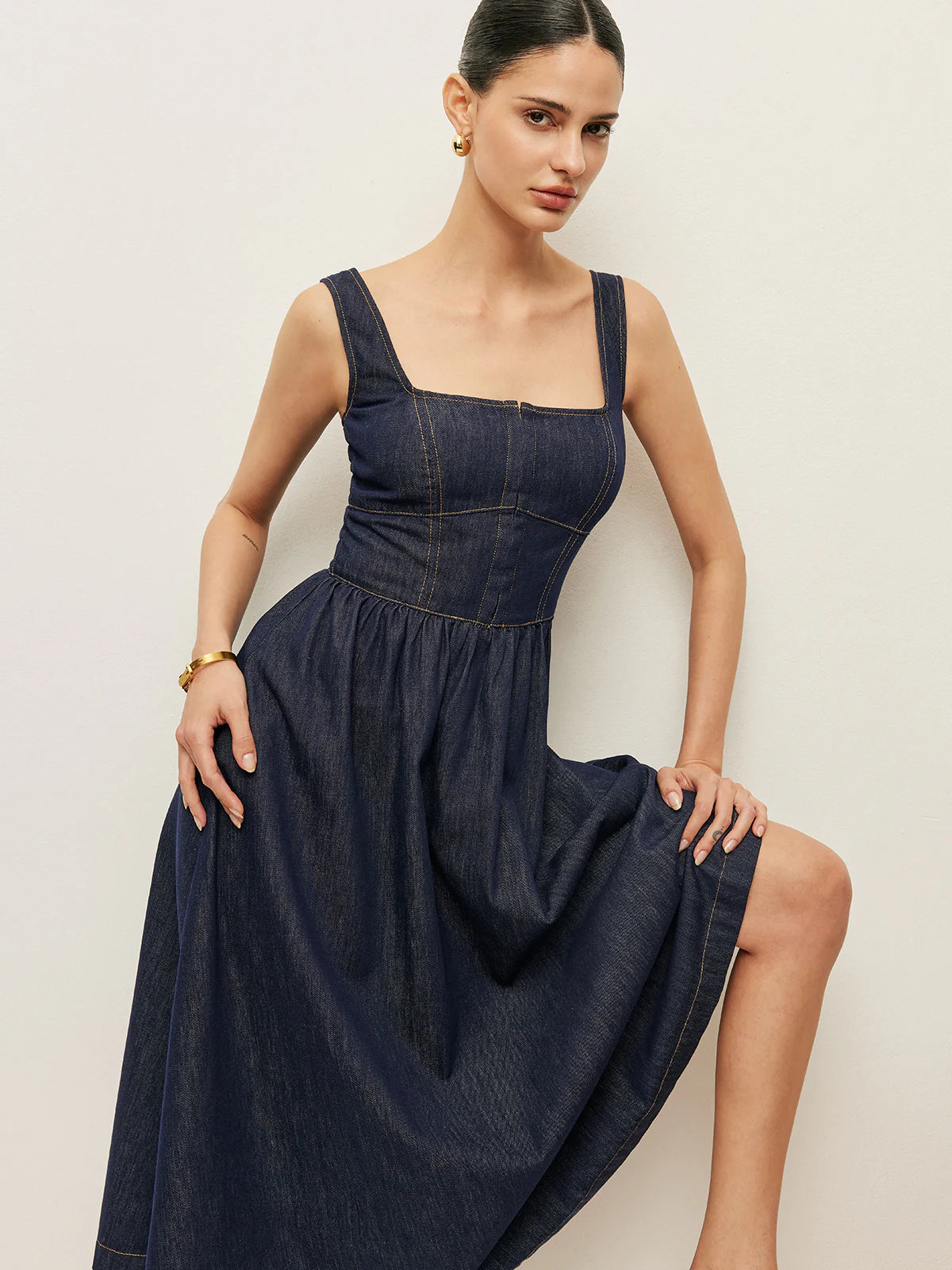 Denim Dress-Commense-M