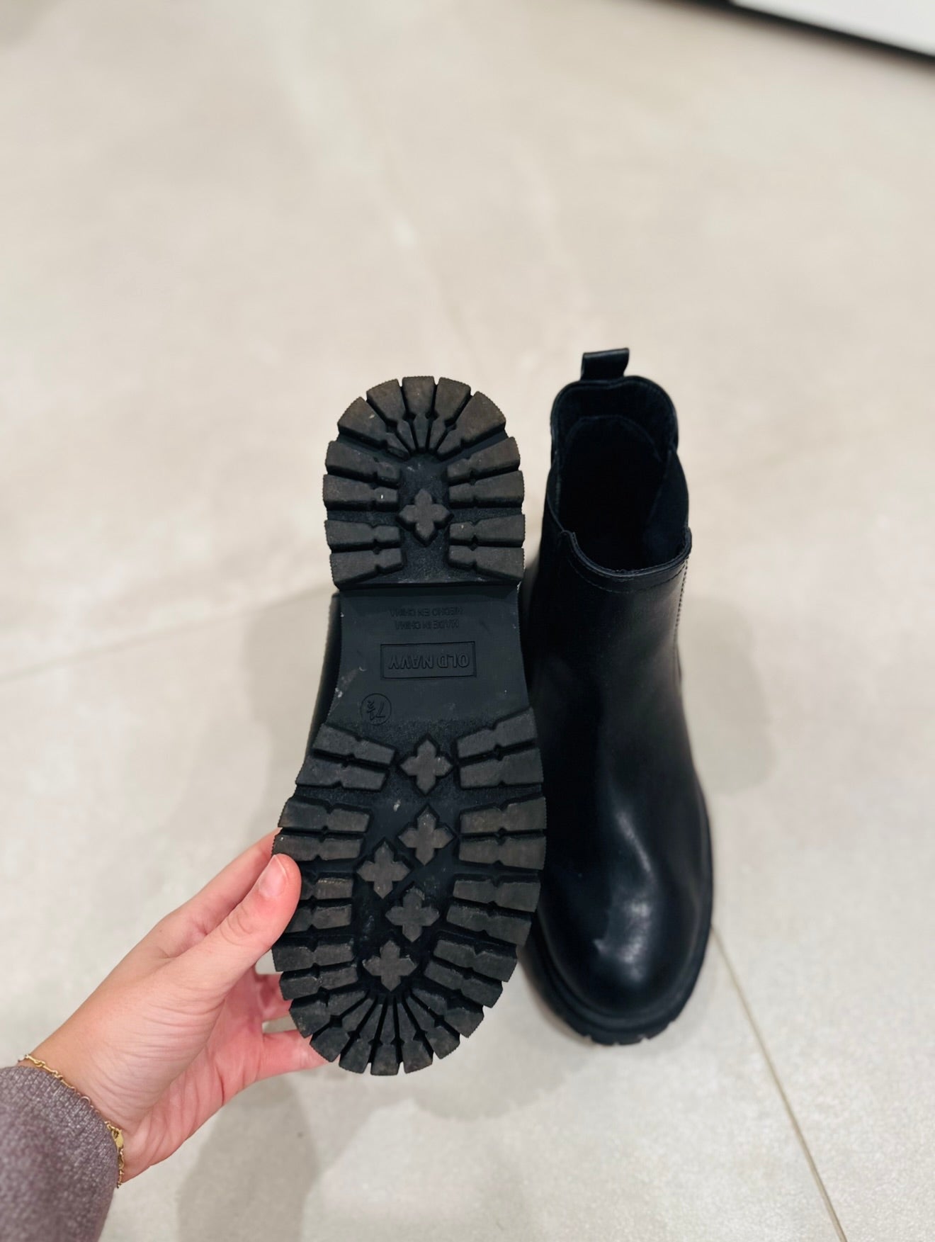 Old Navy Black Boots-7.5