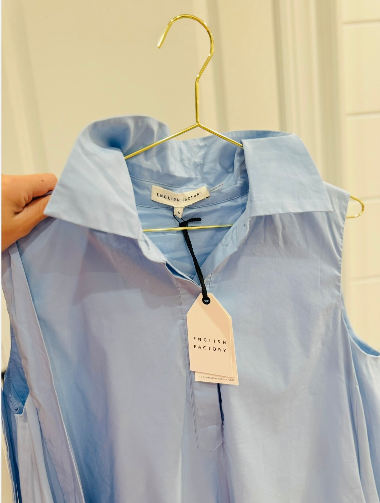 Blue Bow Dress-English Factory-S