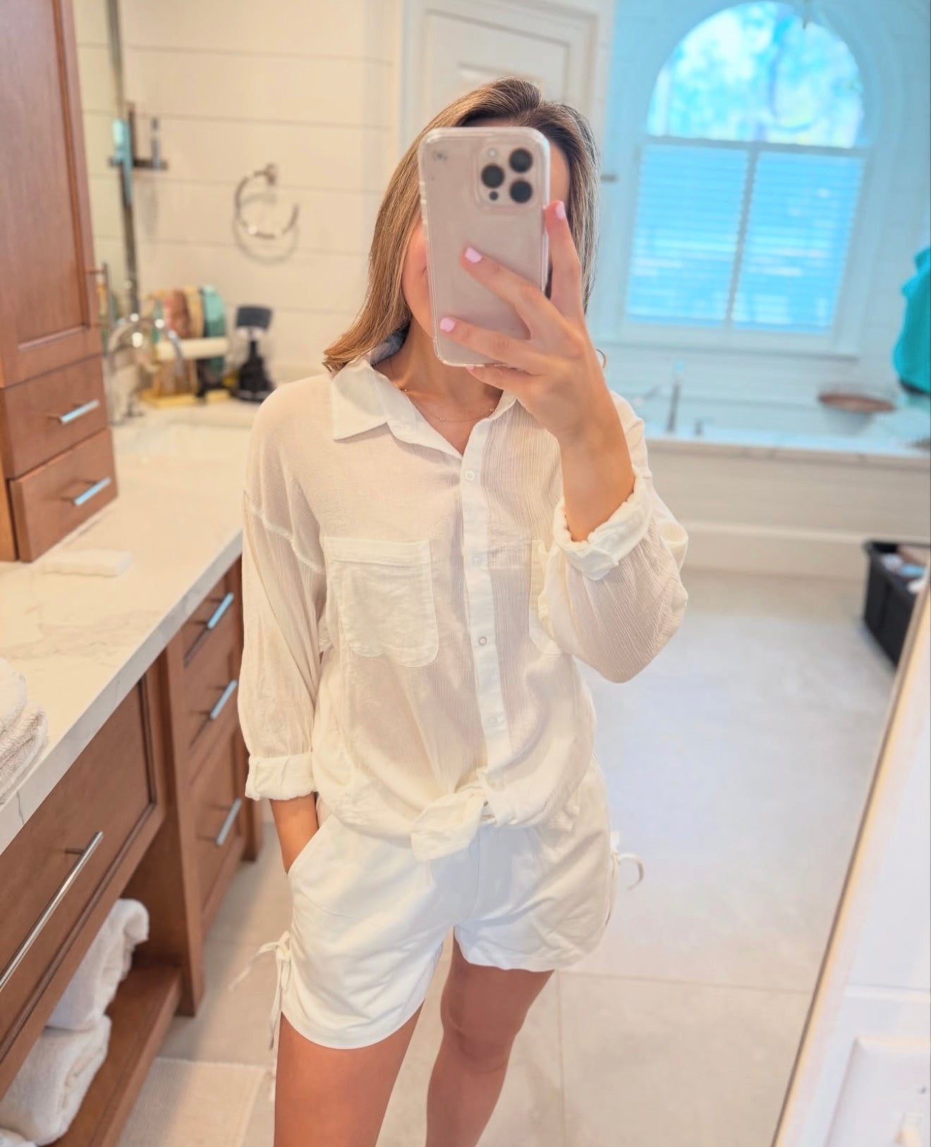 Zsupply Gauze Button Down-XS/S