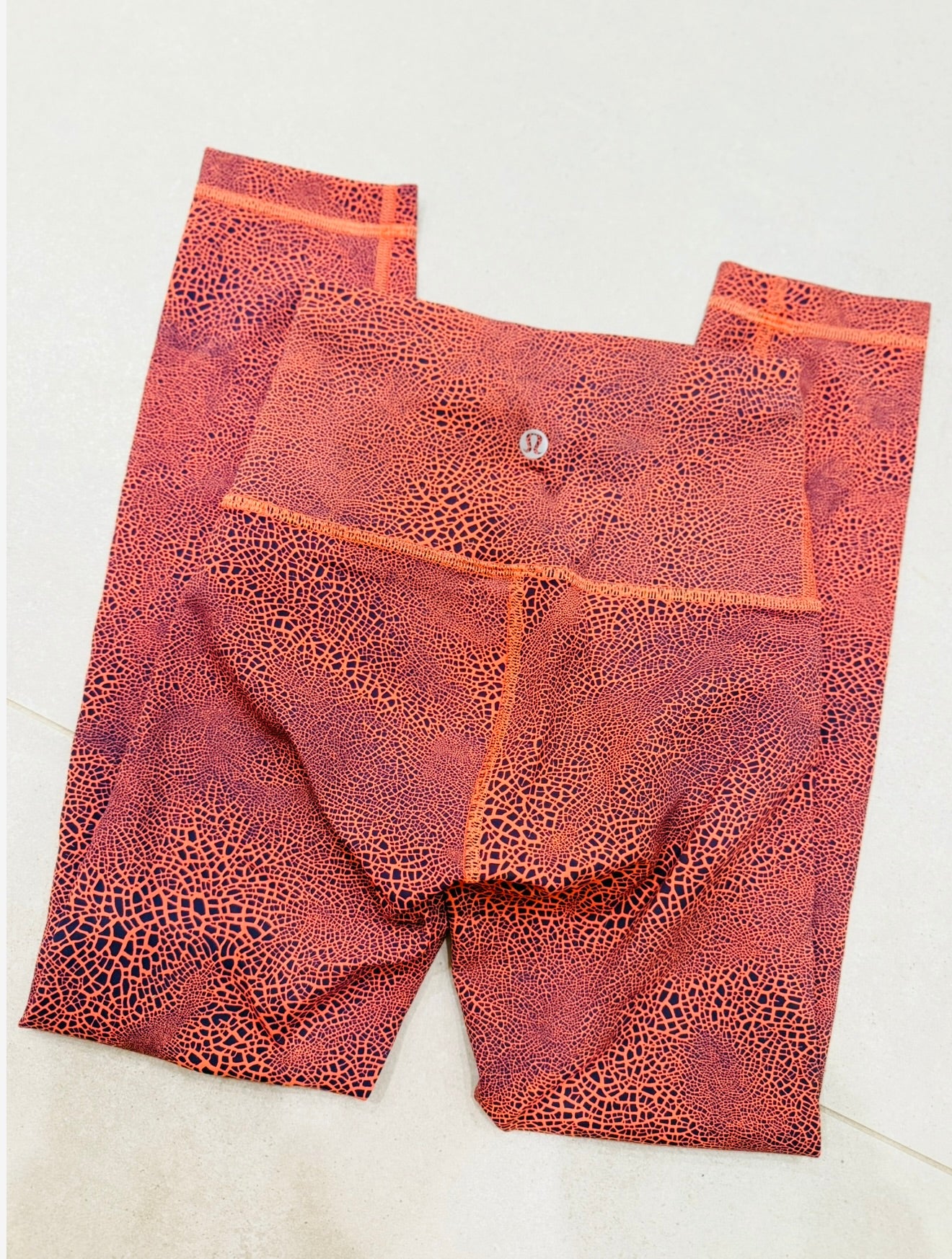 Orange and Black Lululemon Leggings-0