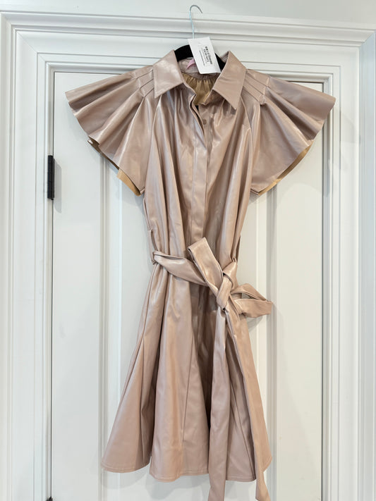 Sincerely Ours Pleather Dress-XS