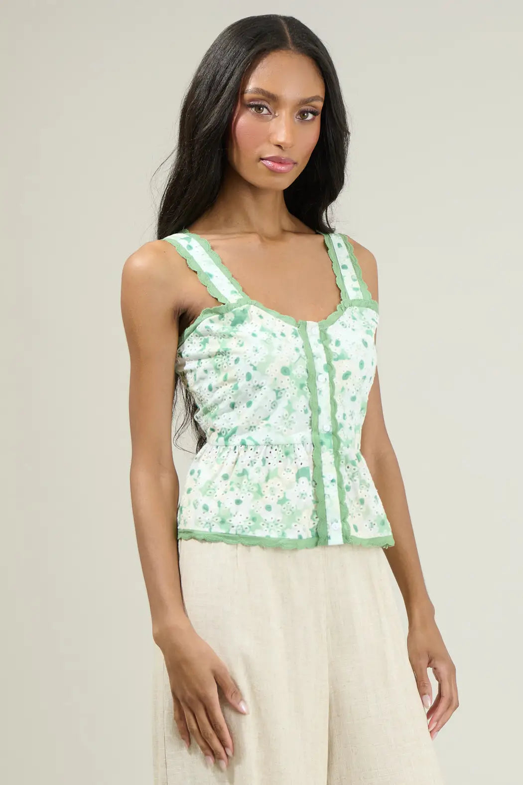 Eyelet Tank-Sugarlips-M