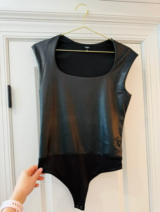 Express Pleather Bodysuit-M