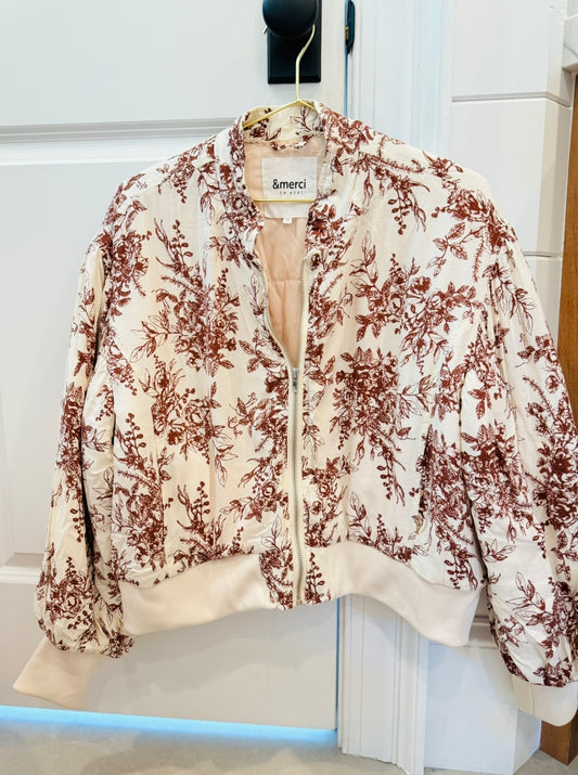 Floral Bomber Jacket-M