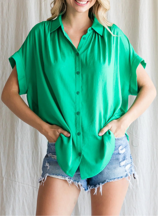 Green Blouse-Jodifl-S