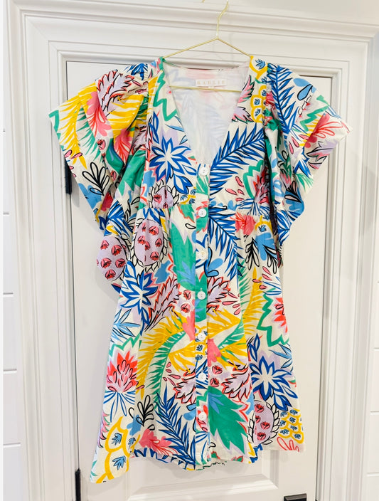 Karlie Palm Dress-S