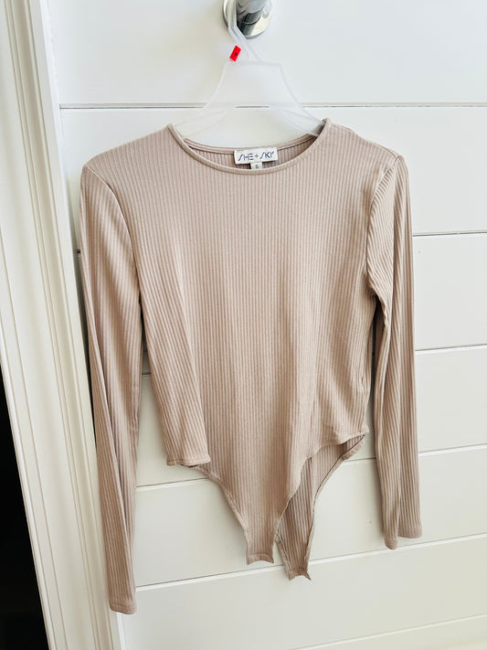 Ribbed Bodysuit-S