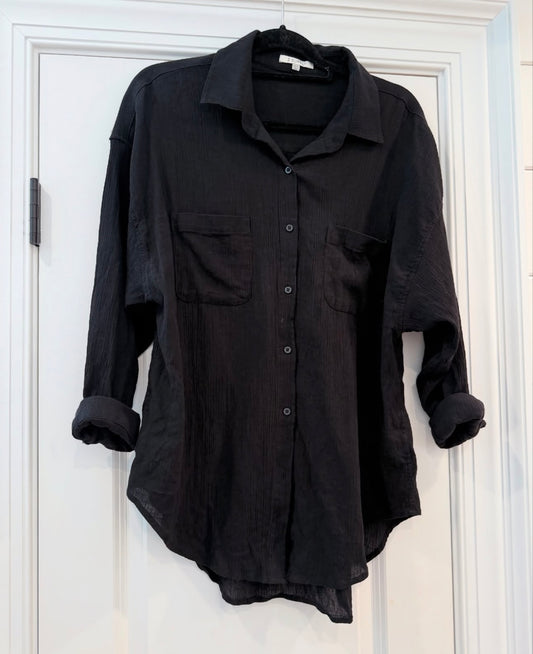 Zsupply Gauze Button Down-XS/S