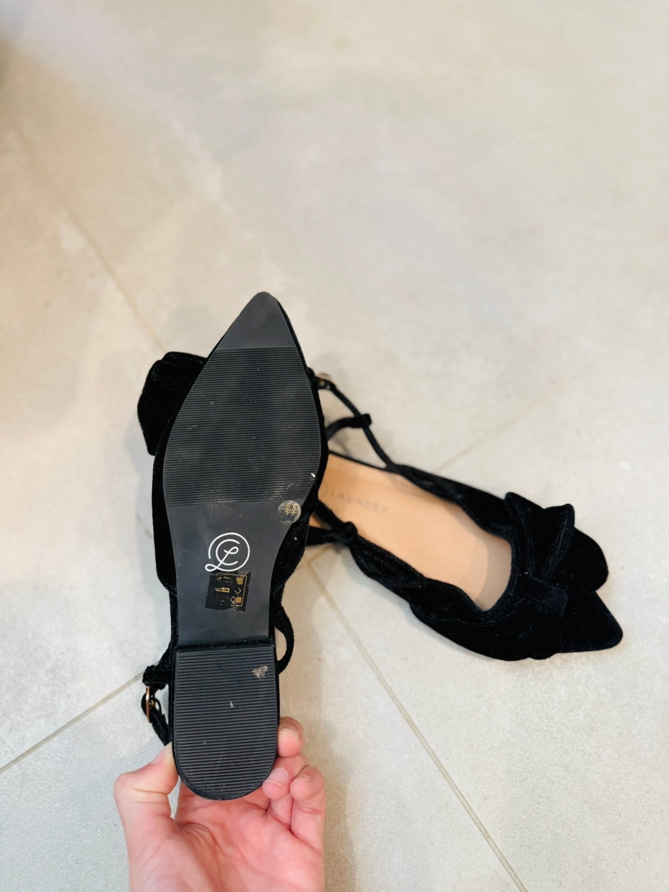 Velvet Bow Slingbacks-6.5