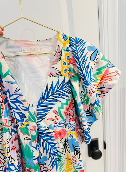 Karlie Palm Dress-S