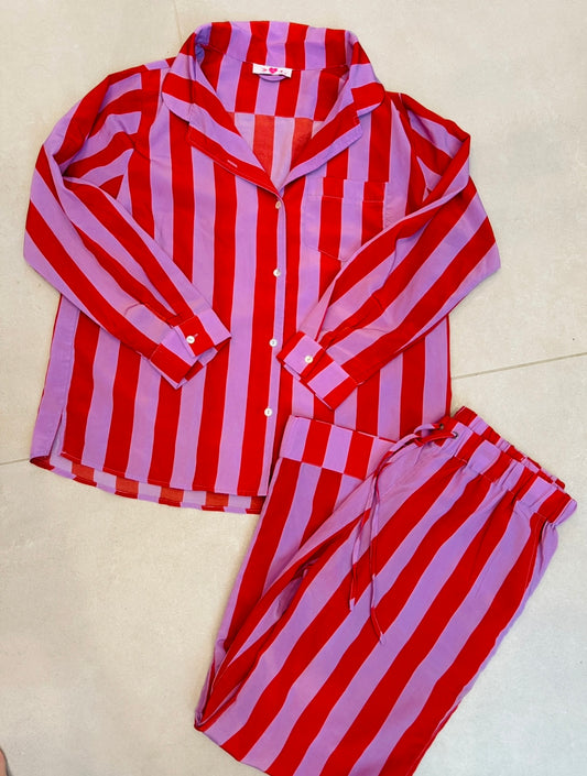 Striped Pajamas-S