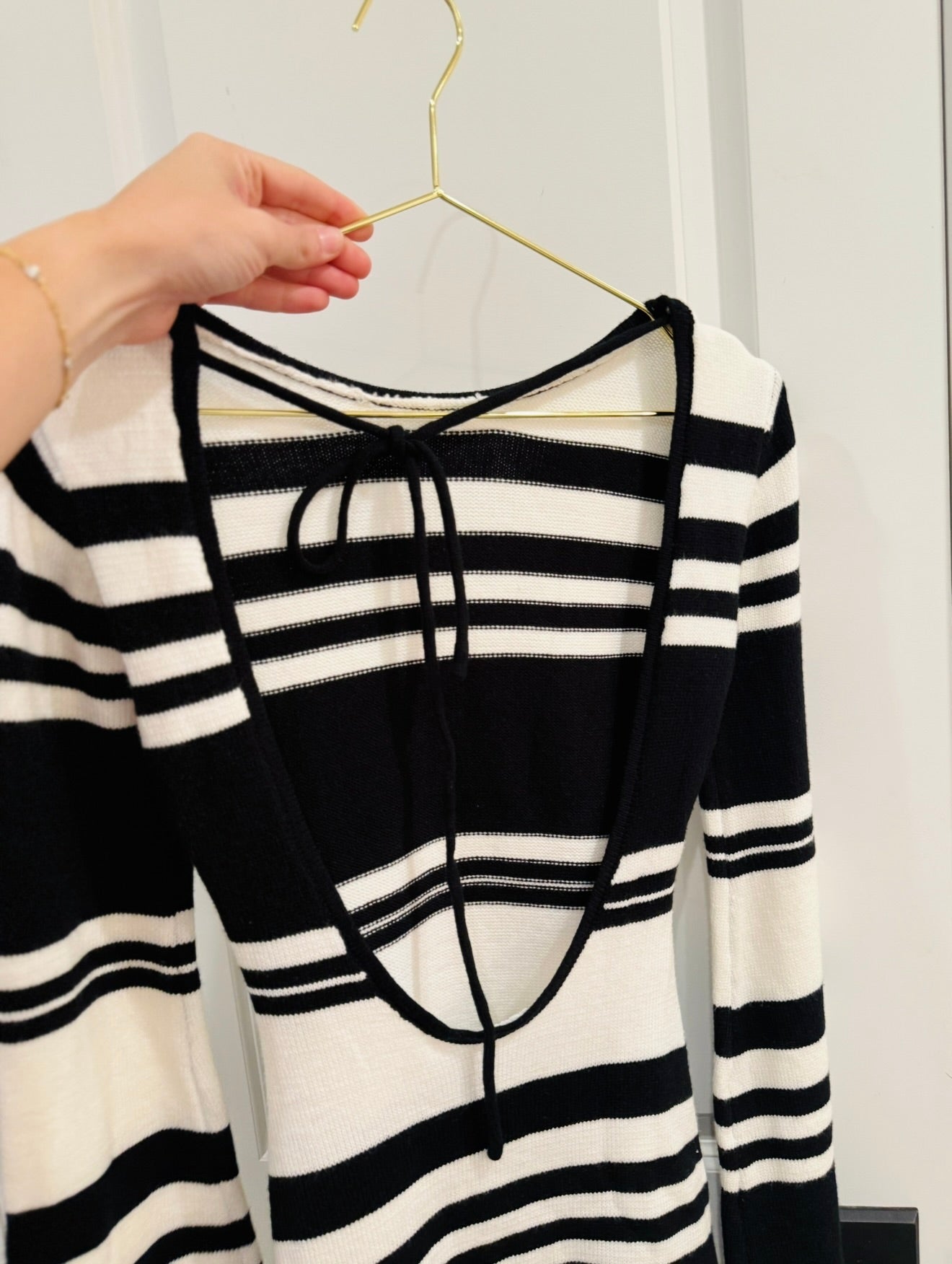 Fitted Stripe Dress-S