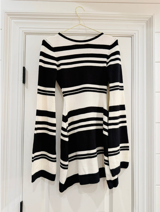 Fitted Stripe Dress-S