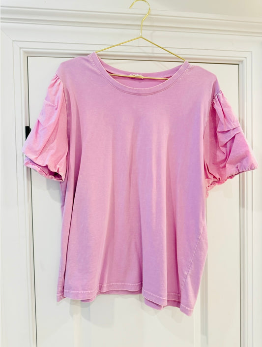Purple Puff Top-Easel-L