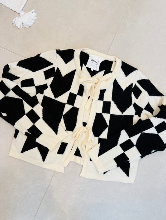 Tie Cardigan-S