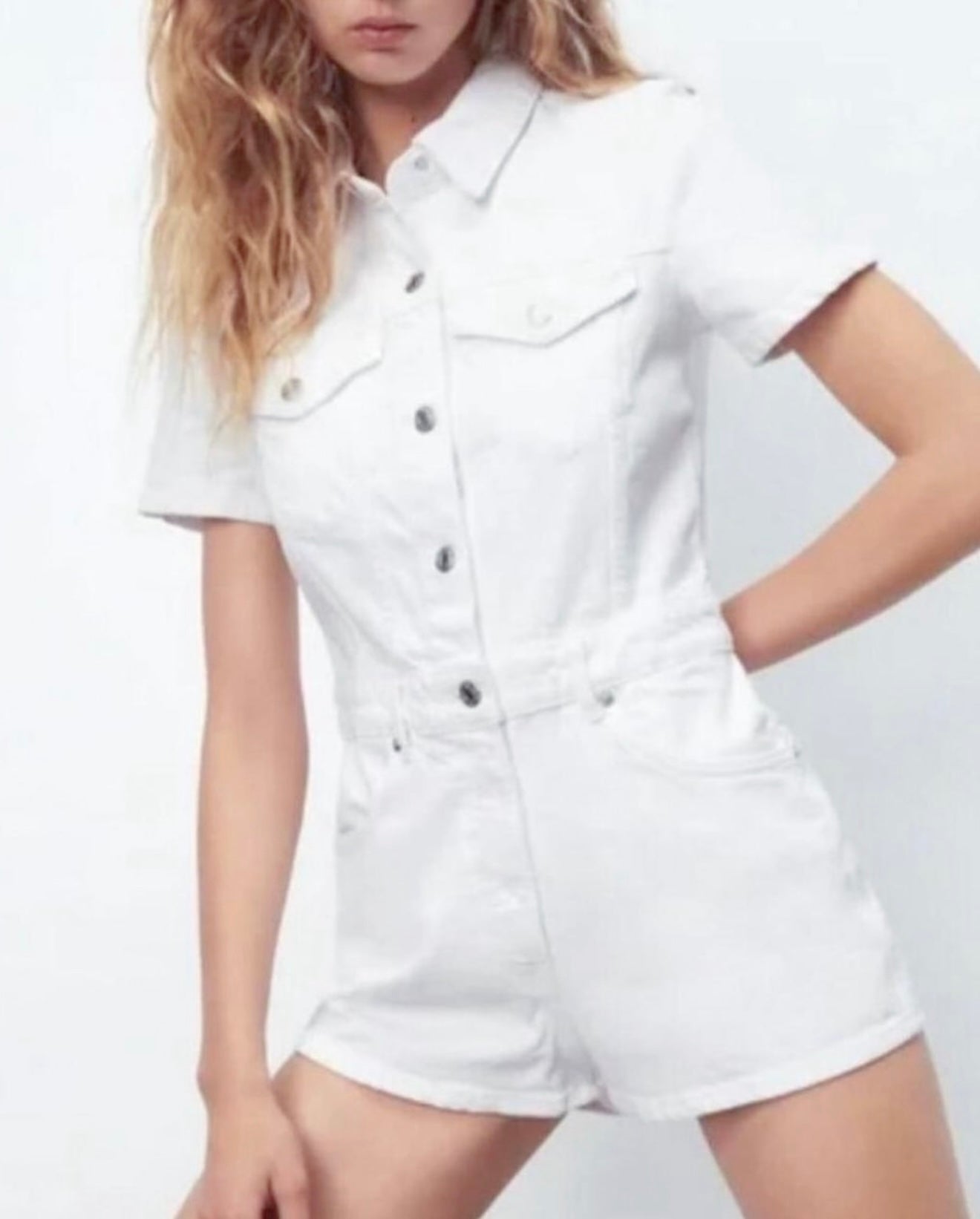 Zara Denim Romper-S