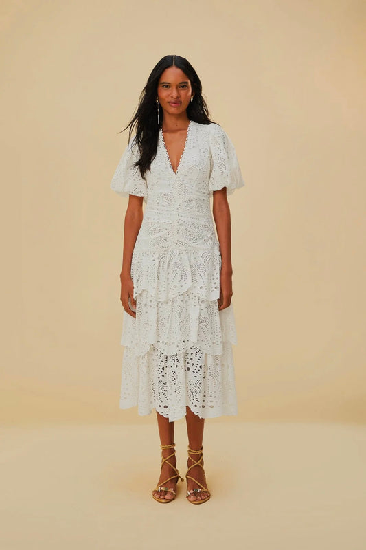 5. Eyelet Midi Dress-Farm Rio-XXS